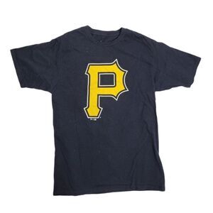 FANATICS MLB t-shirt‎ Pittsburgh Pirates logo black tee unisex S